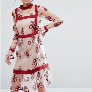 Endless Rose Red Mesh Dress